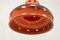 Lampada a sospensione vintage in ceramica arancione, Germania, anni '60, Immagine 2