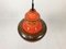 Lámpara colgante alemana vintage de cerámica en naranja, años 60, Imagen 3