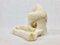 Cenicero Art Déco con estatua de oso blanco de mármol, años 30, Imagen 10