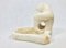 Art Deco White Bear Statue Ashtray in Marble, 1930s, Image 8