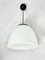 Czech Sunburst White Milk Glass and Bakelite Pendant Lamp from Napako, 1930s 2