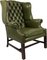 Sedia Wingback vintage in pelle, anni '60, Immagine 1