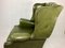 Vintage Leather Wingback Chair, 1960s, Image 8