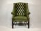 Vintage Leather Wingback Chair, 1960s, Image 15