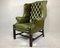Vintage Leather Wingback Chair, 1960s 3