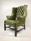 Vintage Leather Wingback Chair, 1960s, Image 12