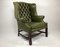 Vintage Leather Wingback Chair, 1960s 4