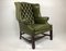 Vintage Leather Wingback Chair, 1960s, Image 4