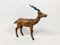 Vintage Leather Antelope Figure, 1960s 5