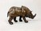 Vintage Leather Rhino Sculpture Figure, 1960s 8