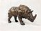 Figura escultural de rinoceronte vintage de cuero, años 60, Imagen 4