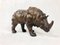 Vintage Rhino Skulptur aus Leder, 1960er 4