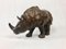 Figura escultural de rinoceronte vintage de cuero, años 60, Imagen 9