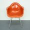 Orangenfarbener DAX Armlehnstuhl von Charles und Ray Eames für Herman Miller 2