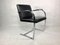 Black Leather Model Brno Chair by Ludwig Mies van Der Rohe for Knoll Studio, 2000s 4