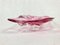 Rosa Servierplatte von Chřibská Glassworks, 1960er 2