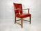 Fauteuil de Bureau en Cuir Rouge, 1930s 3