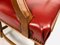 Red Leather Office Armchair, 1930s, Image 8