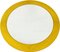 Mid-Century Round Yellow Oak Mirror, 1970s 1