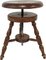 Antique Swedish Swivel Piano Stool, 1800s 1