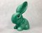 No. 1028 Green Glazed Rabbit from Sylvac, 1950s, Set of 2 9