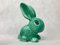 No. 1028 Green Glazed Rabbit from Sylvac, 1950s, Set of 2 10