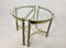 Tables d'Appoint Demi-Cercle Vintage en Laiton, 1970s, Set de 2 3