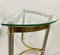 Tables d'Appoint Demi-Cercle Vintage en Laiton, 1970s, Set de 2 11