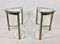 Vintage Semi Circle Brass Side Tables, 1970s, Set of 2 9