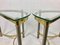 Vintage Semi Circle Brass Side Tables, 1970s, Set of 2 15