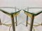 Vintage Semi Circle Brass Side Tables, 1970s, Set of 2, Image 15
