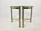 Tables d'Appoint Demi-Cercle Vintage en Laiton, 1970s, Set de 2 5