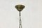 Lámpara colgante vintage de mimbre y latón, años 70, Imagen 3