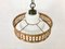Vintage Wicker and Brass Pendant Lamp, 1970s, Image 7