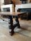 Antique Spanish Wooden Dining Table with Hand-Forged Iron Support, Image 5