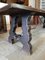 Tavolo da pranzo antico in legno con supporto in ferro forgiato a mano, Immagine 7