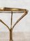 Hollywood Regency Brass and Smoked Glass Side Table attributed to Maison Bagues, 1960s 6