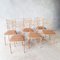 Mid-Century Faux Bamboo and Aluminium Dining Chairs, Set of 6 3