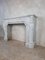 Antique Carrara Marble Boudin Fireplace by Pied Galbé 5