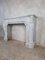 Antique Carrara Marble Boudin Fireplace by Pied Galbé, Image 5