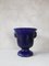 Antike blau emaillierte Vase aus Gusseisen 2