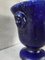 Antique Blue Enamelled Cast Iron Vase 5