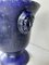 Antike blau emaillierte Vase aus Gusseisen 6