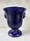 Antique Blue Enamelled Cast Iron Vase 7