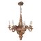 19th Century Italian Carved and Gold Patinated Wood Chandelier 1
