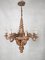 19th Century Italian Carved and Gold Patinated Wood Chandelier, Image 2