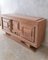 Brutalist Bleached Oak Credenza attributed to Charles Dudouyt, 1940s-1950s 6