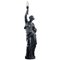 French Artist, Figure with Torch, 19th Century, Painted Cast Iron 1