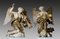 Polychrome Decorated Angels or Putti, Late 17th Century, Carved & Painted Wood, Set of 2 2