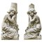 F. Busell, Kneeling Children, 19th Century, Marble, Set of 2 1